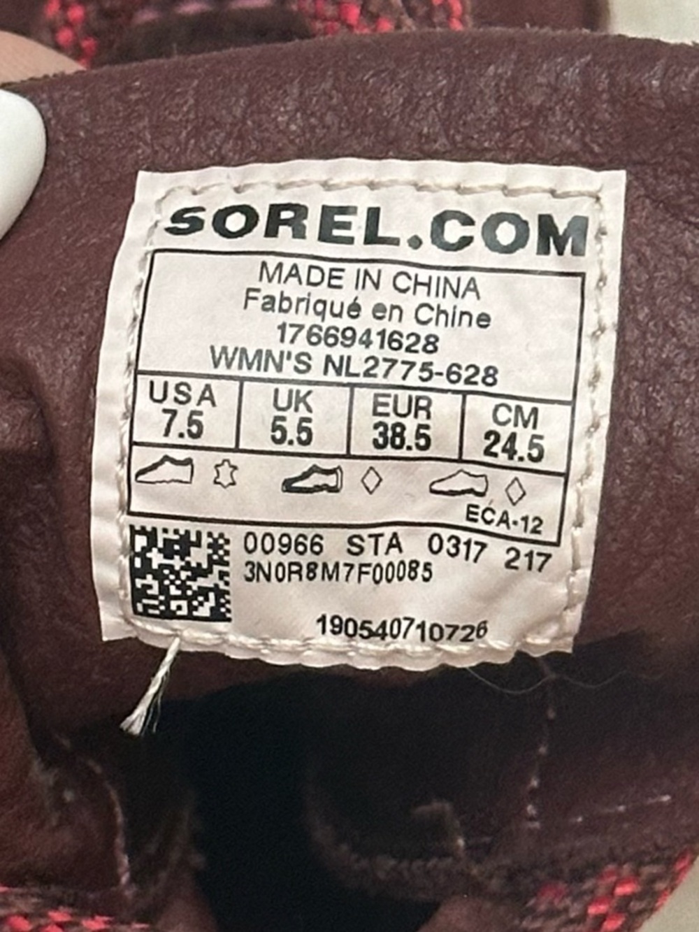 Sorel Women's Burgundy Sneakchic Alpine Boots Size 7.5 - Picture 6 of 10